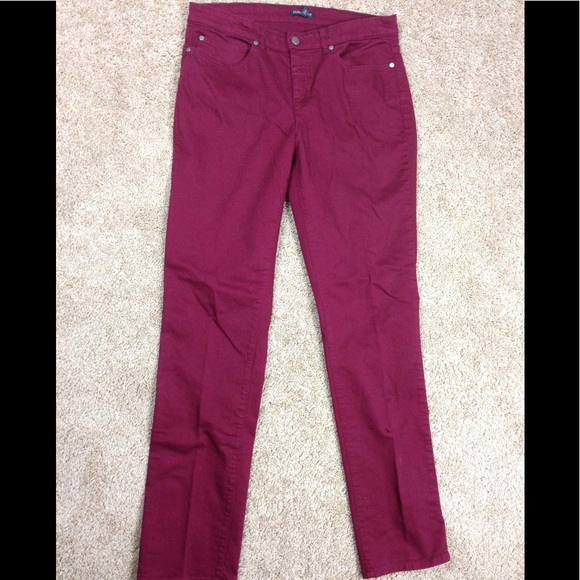 Eileen Fisher Pants - Eileen Fisher Organic Cotton Slim Pants Sz 10 Wine